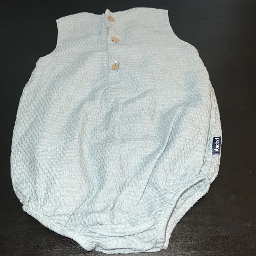 Babidu baby’s bloomer light blue / aqua white‎ trim bloomers Sz 6M